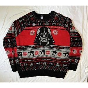 Star Wars Darth Vader Christmas Pullover Sweater, Size 2XL